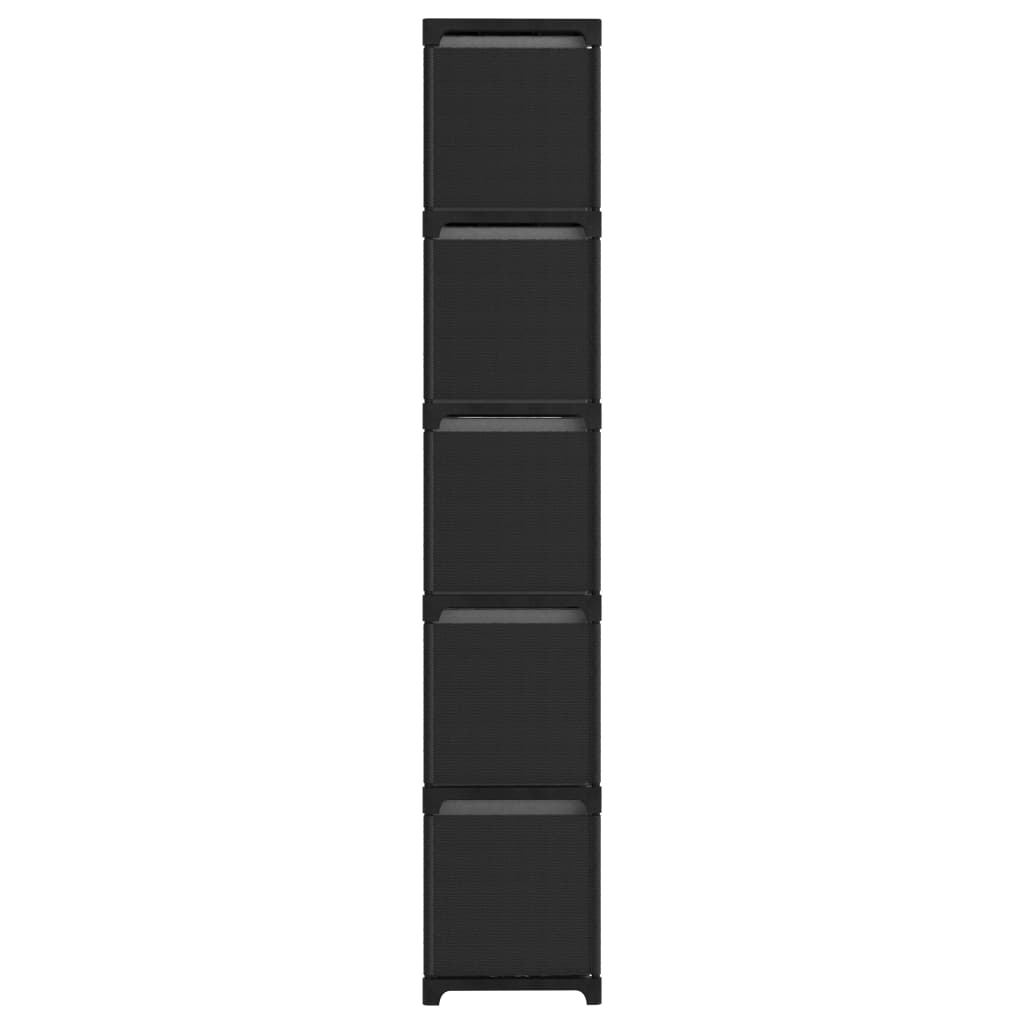 vidaXL Hylla med 15 kuber svart 103x30x175,5 cm tyg