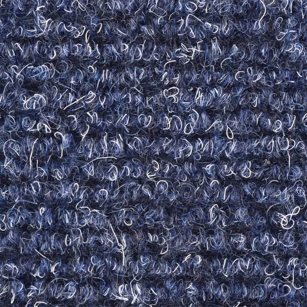 vidaXL Trappstegsmattor självhäftande 5 st blå 65x21x4 cm brodyr