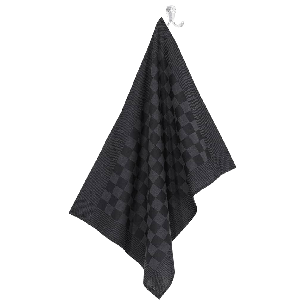 vidaXL Handduksset 20 st svart och grå bomull