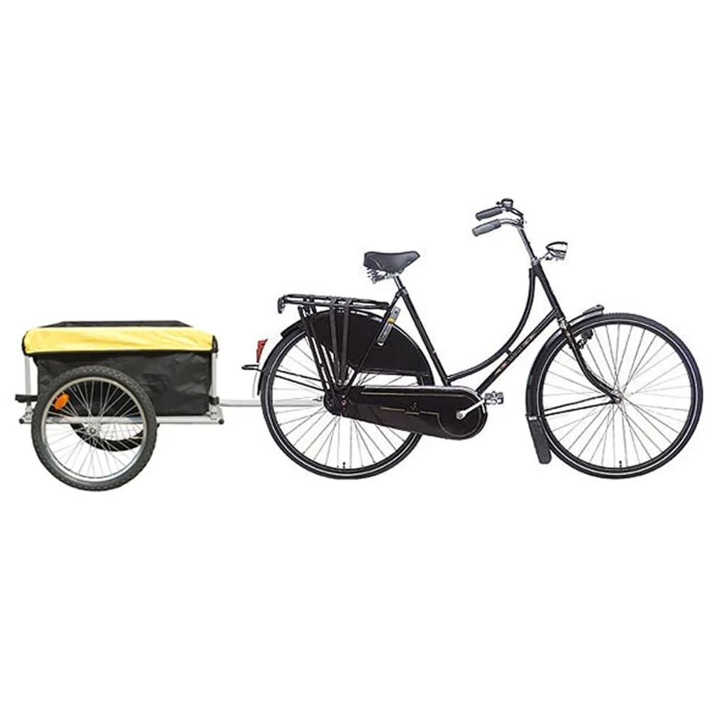 Cykelvagn för transport 140 liter svart