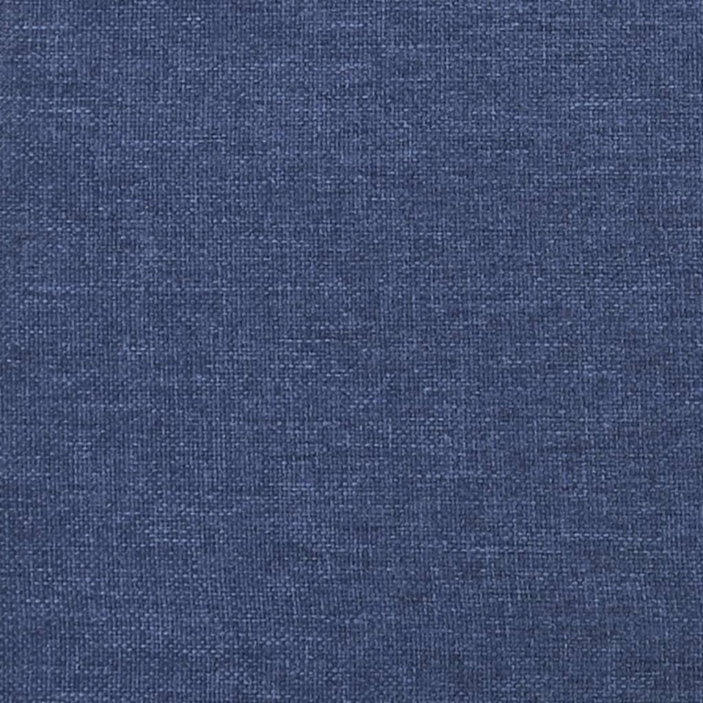 vidaXL Sänggavel med kanter blå 183x16x78/88 cm tyg