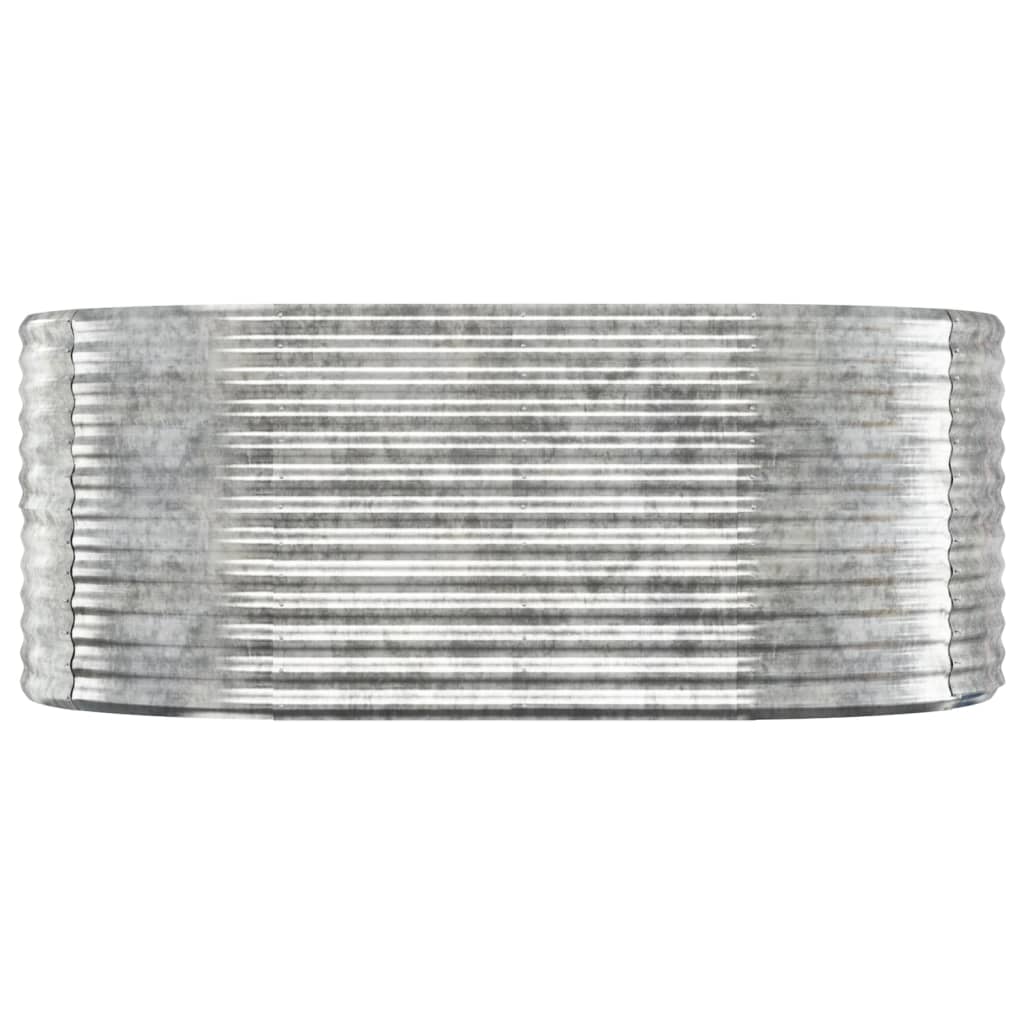vidaXL Odlingslåda pulverlackerat stål 175x100x68 cm silver