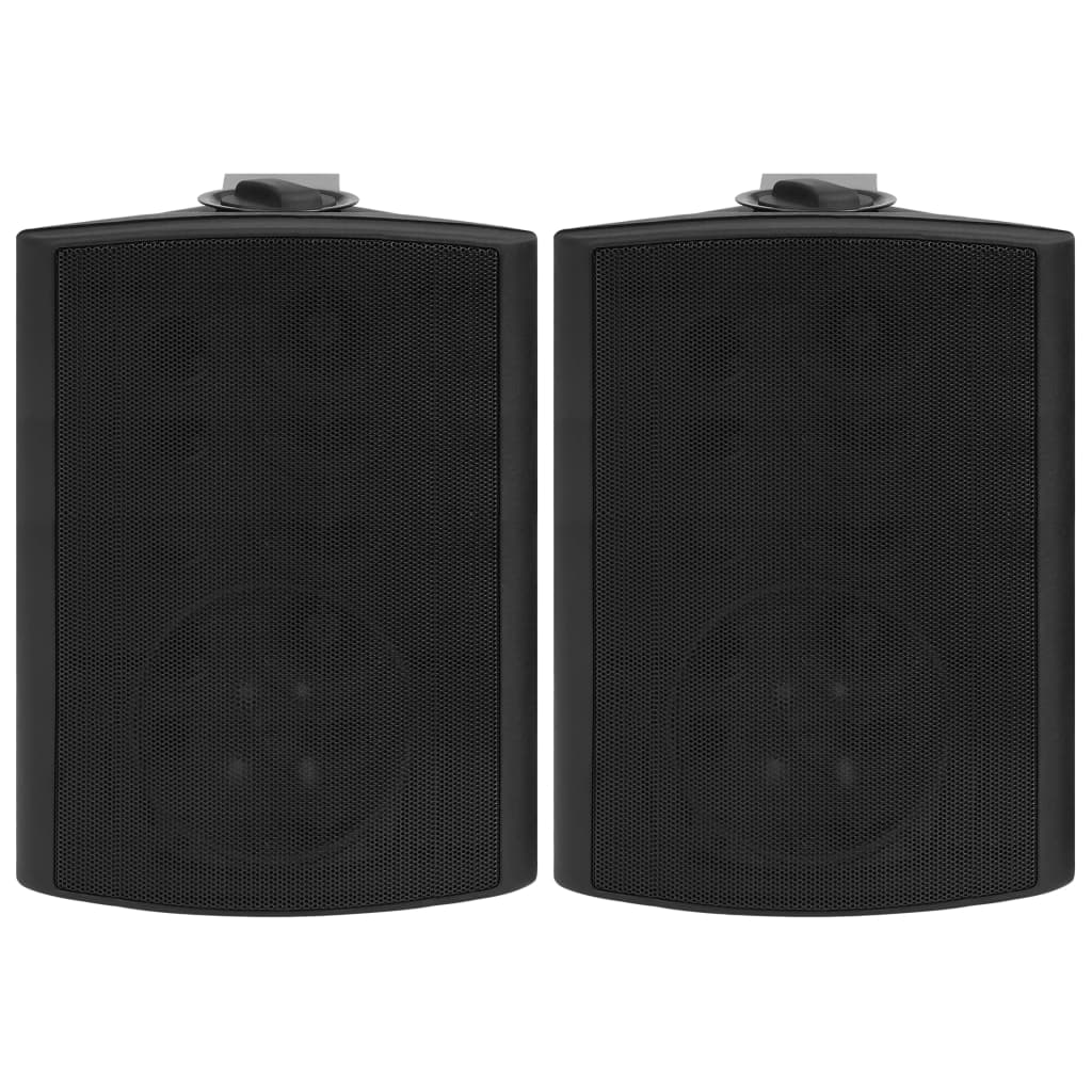 vidaXL Väggmonterade stereohögtalare 2 st svart inomhus/utomhus 120W