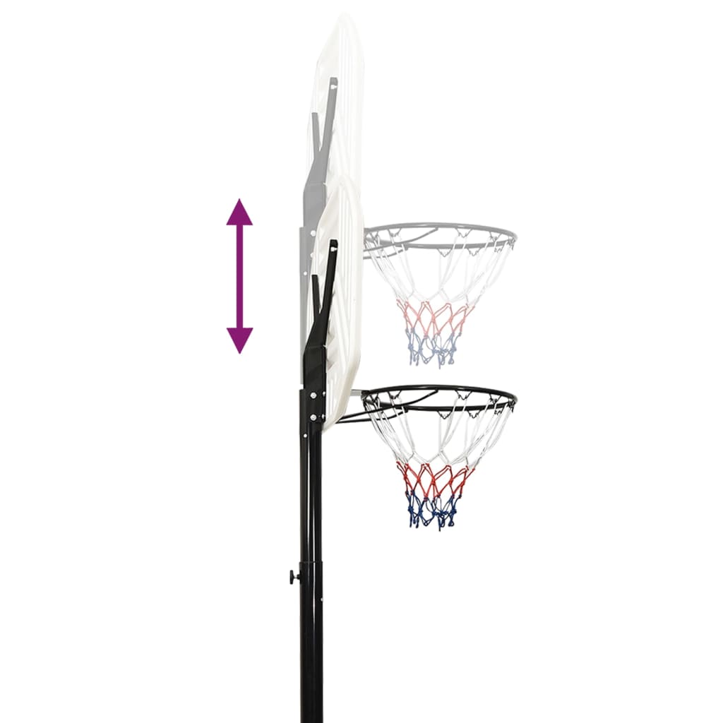 vidaXL Basketkorg med stativ vit 258-363 cm polyeten