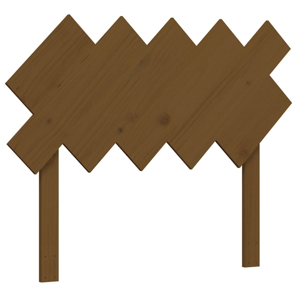 vidaXL Sängram med huvudgavel honungsbrun 100x200 cm massivt trä