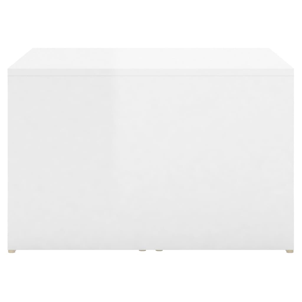 vidaXL Soffbord 3 delar vit högglans 60x60x38 cm