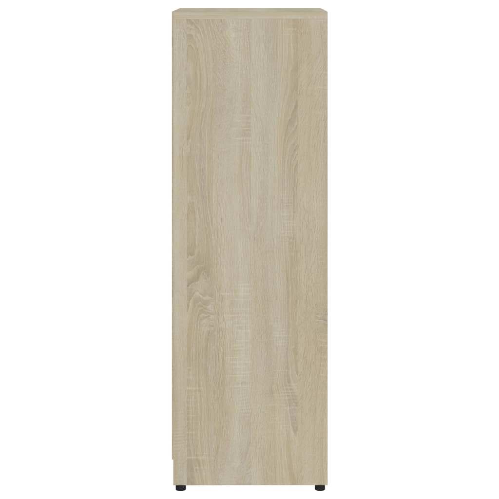 vidaXL Badrumsskåp vit och sonoma-ek 30x30x95 cm konstruerat trä
