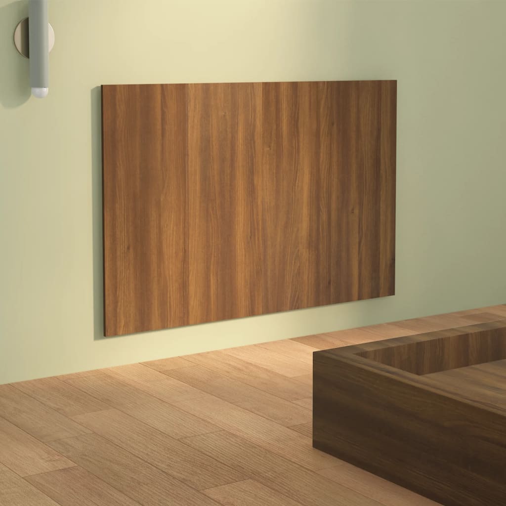 vidaXL Sänggavel brun ek 120x1,5x80 cm konstruerat trä