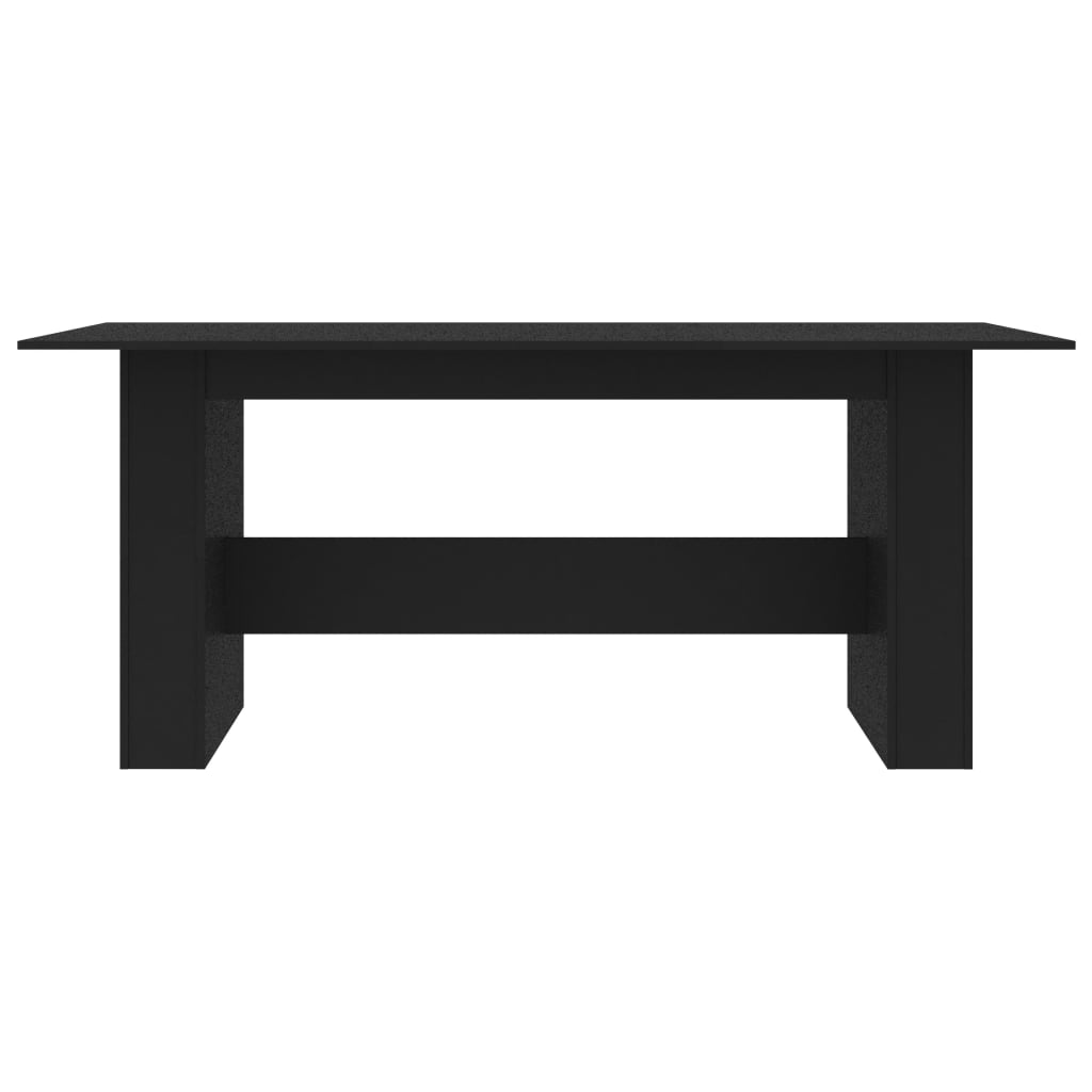 vidaXL Matbord svart 180x90x76 cm spånskiva