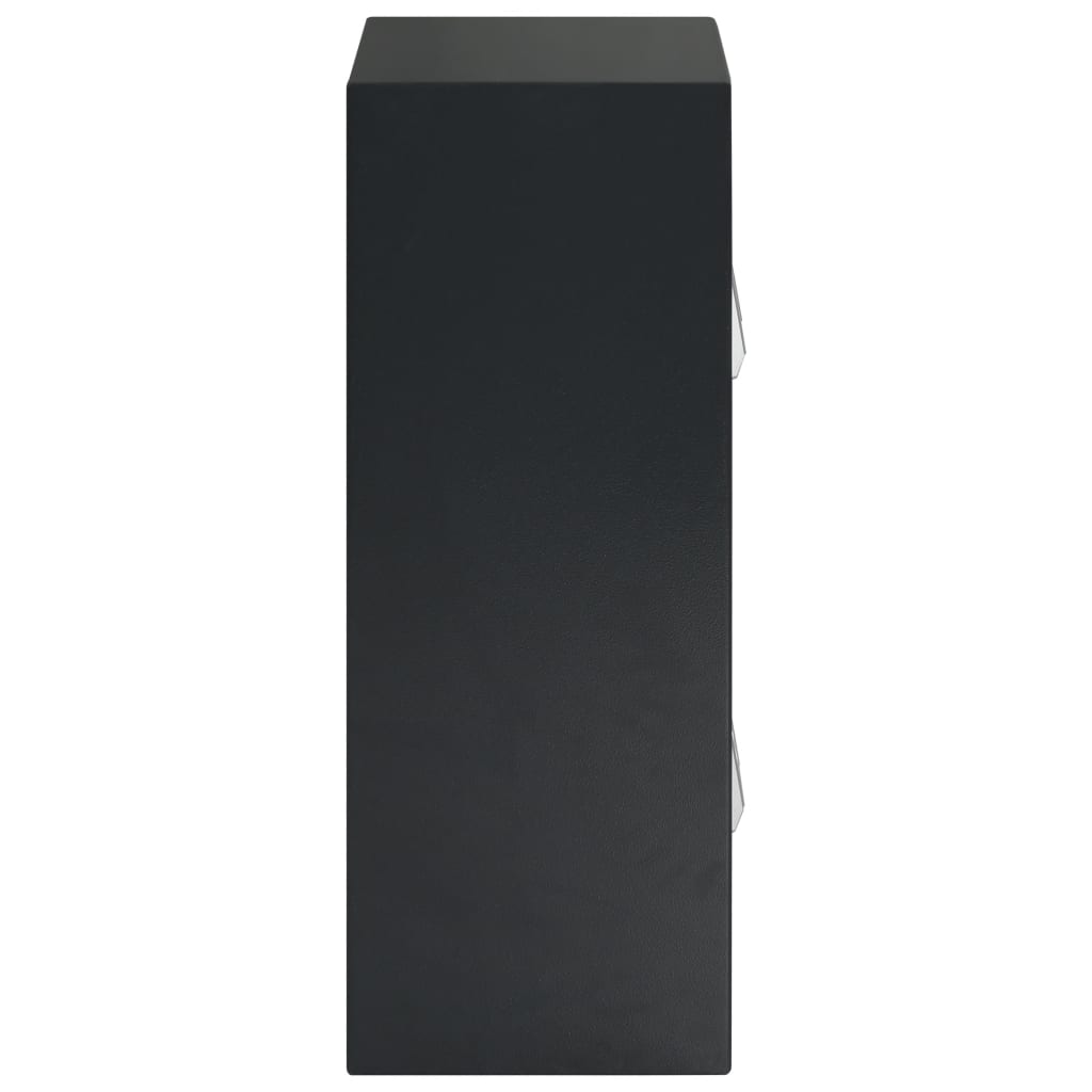 vidaXL Digitalt kassaskåp med dubbeldörr mörkgrå 35x31x80 cm