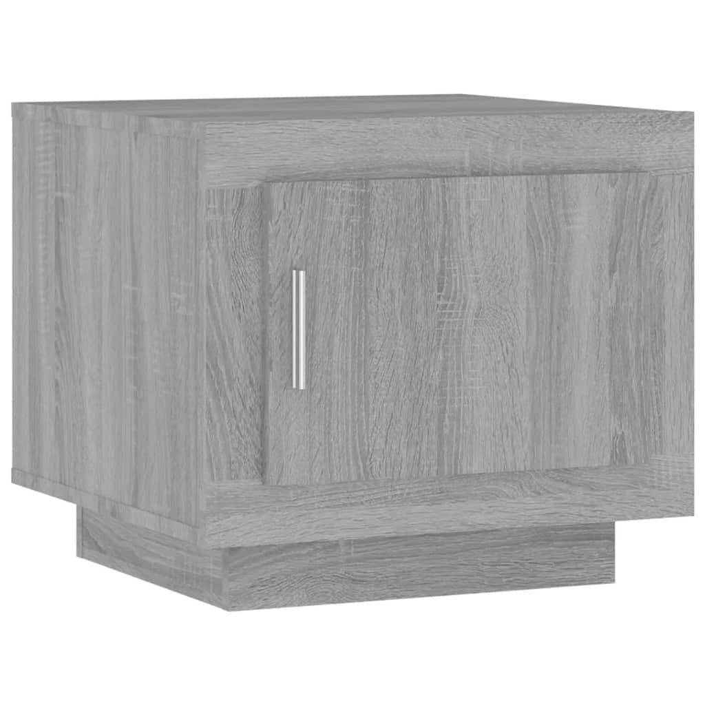 vidaXL Soffbord grå sonoma-ek 51x50x45 cm konstruerat trä