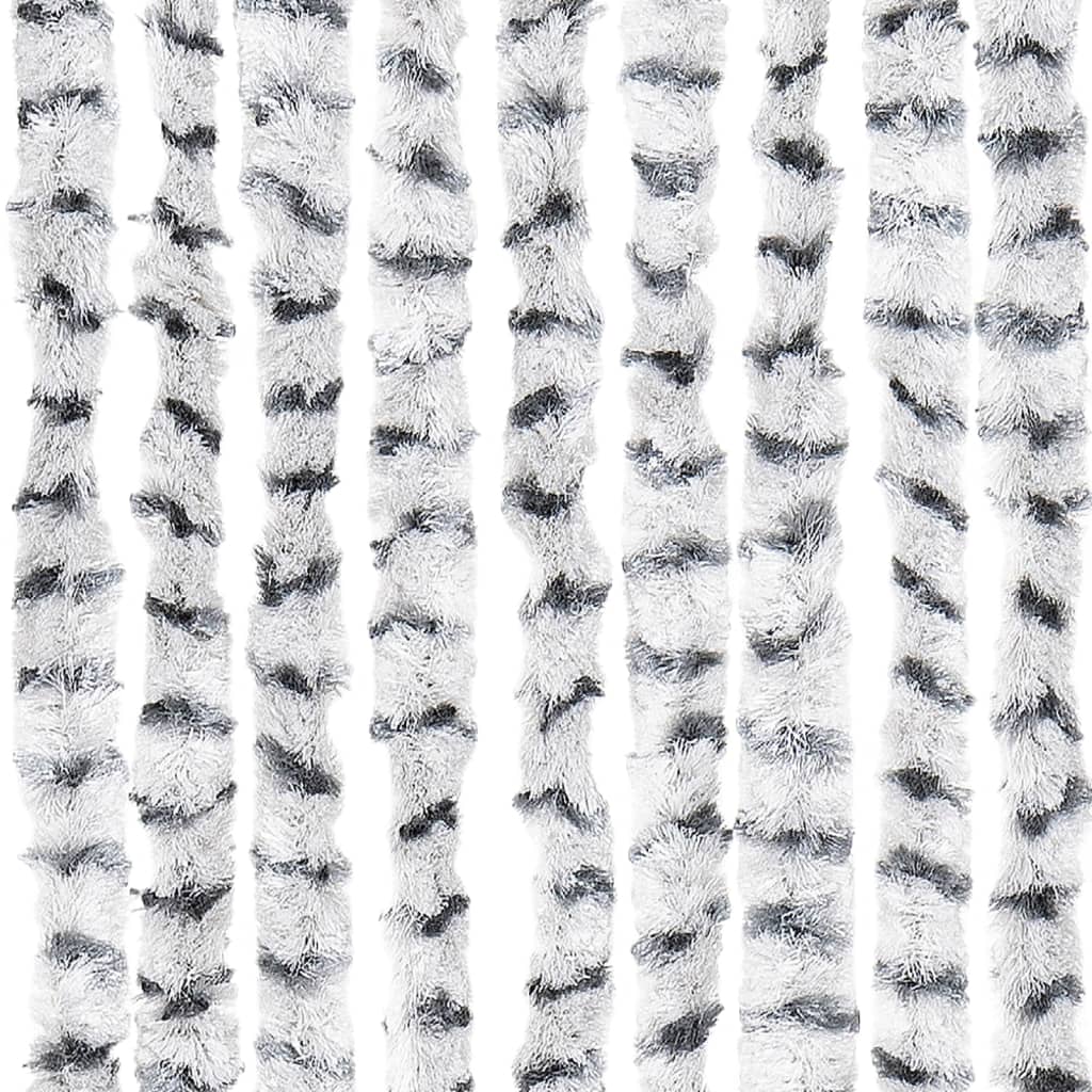 vidaXL Insektsdraperi ljusgrå och mörkgrå 56x185 cm chenille