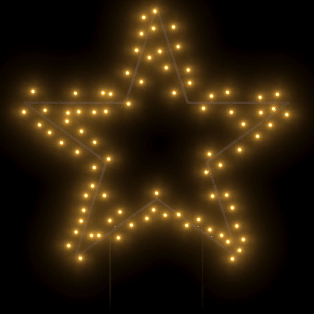 vidaXL Julstjärna med spett 80 LEDs 60 cm