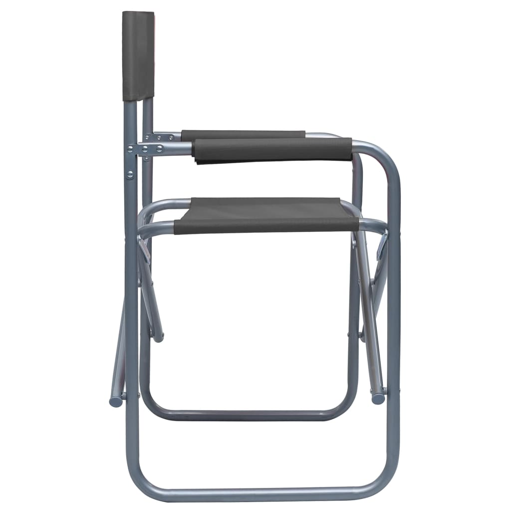 vidaXL Regissörsstol 2 st stål grå