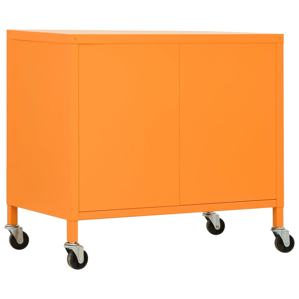 vidaXL Förvaringsskåp orange 60x35x56 cm stål