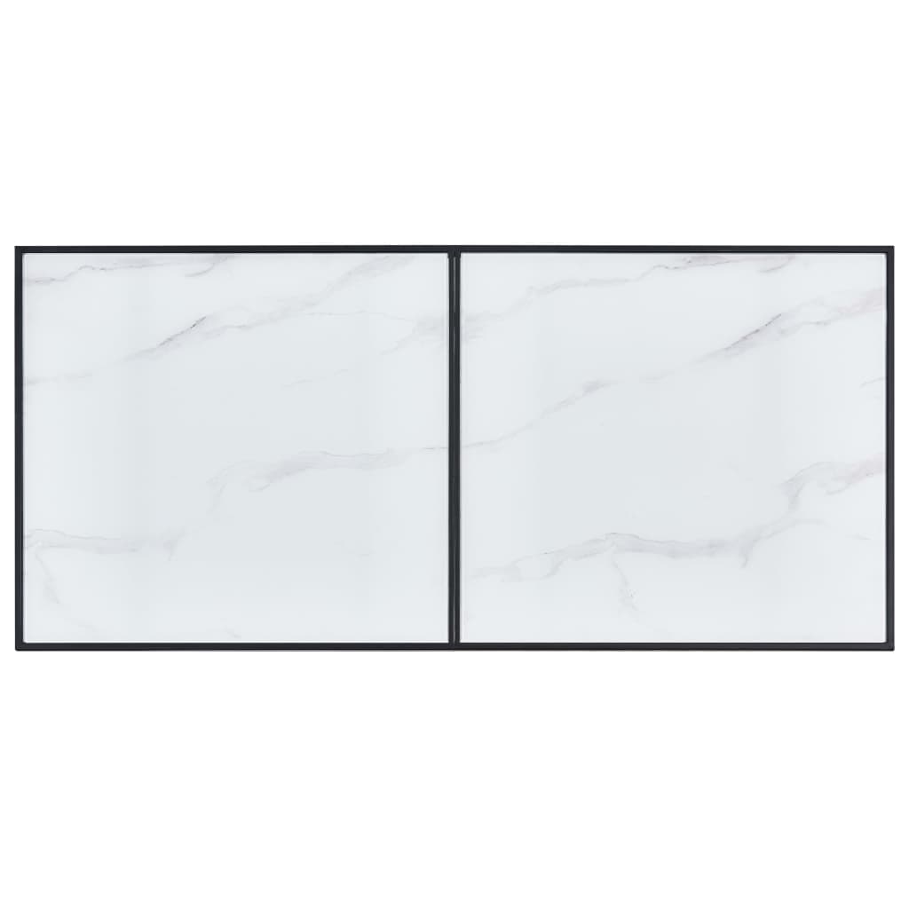 vidaXL Matbord vit 160x80x75 cm härdat glas