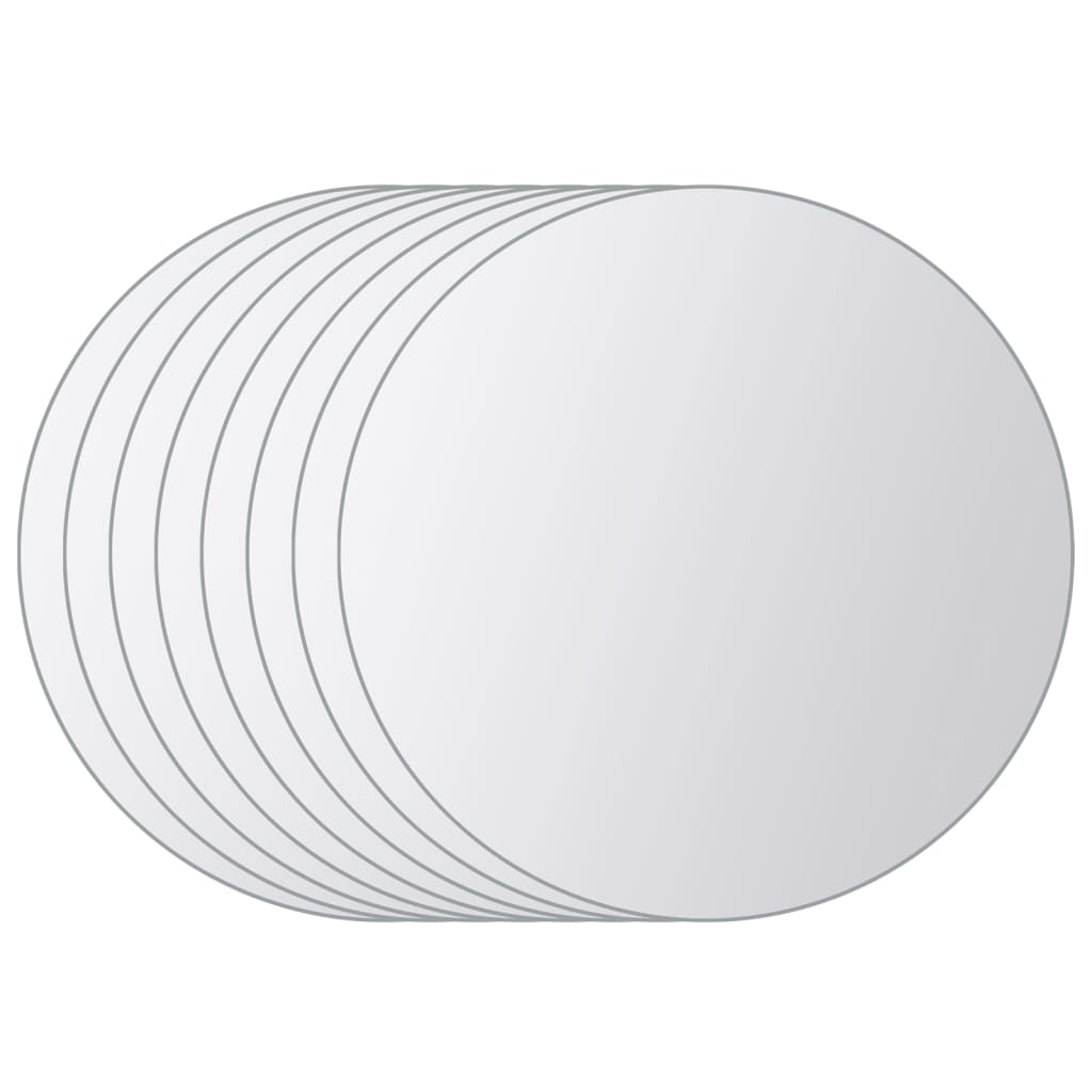 vidaXL Spegelplattor 8 st rund spegelglas