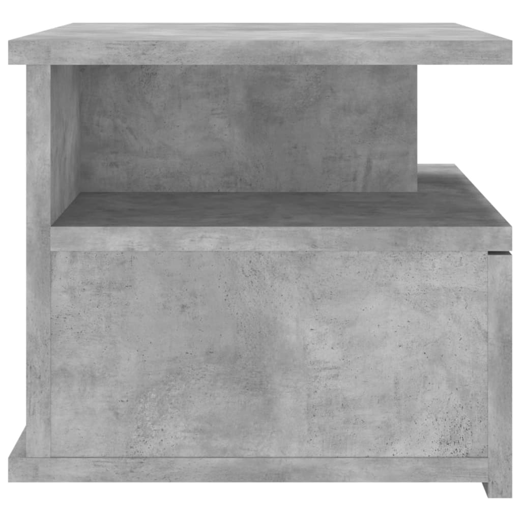 vidaXL Svävande sängbord betonggrå 40x31x27 cm konstruerat trä