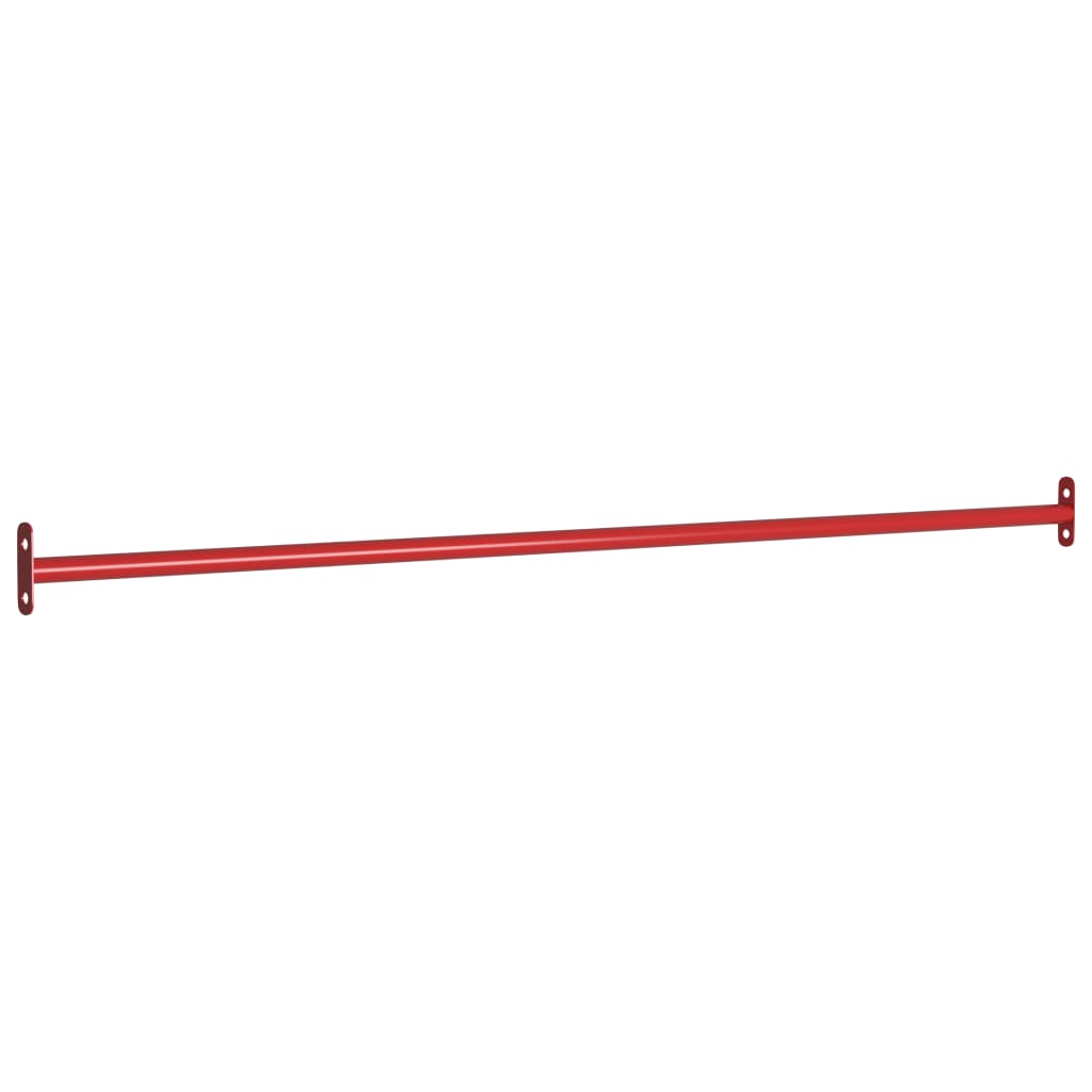 vidaXL Räcken 3 st 125 cm stål röd