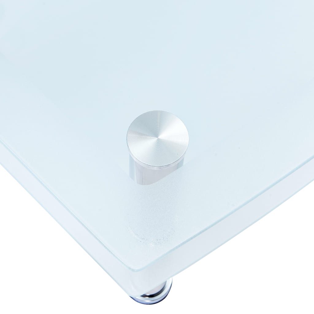 vidaXL Soffbord vit 100x60x42 cm härdat glas