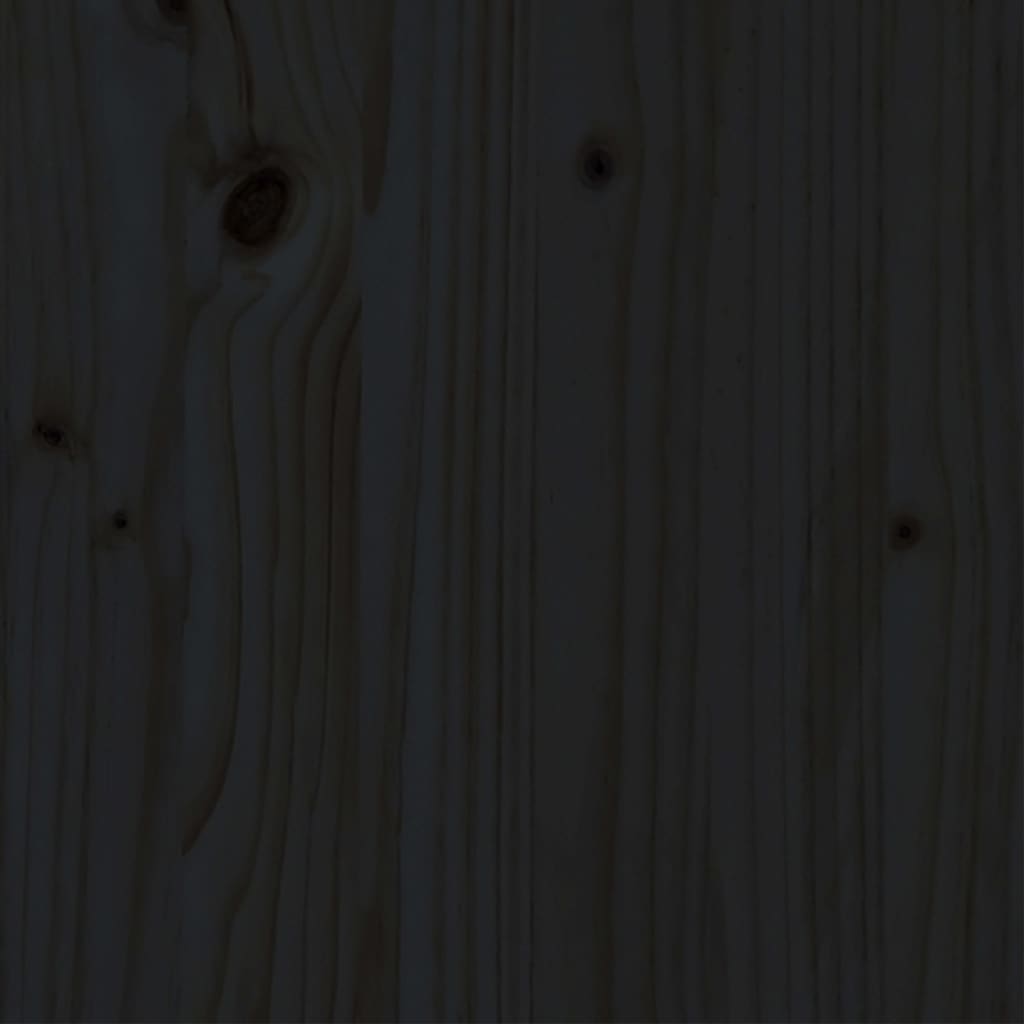 vidaXL Sängram svart massivt trä 90x200 cm