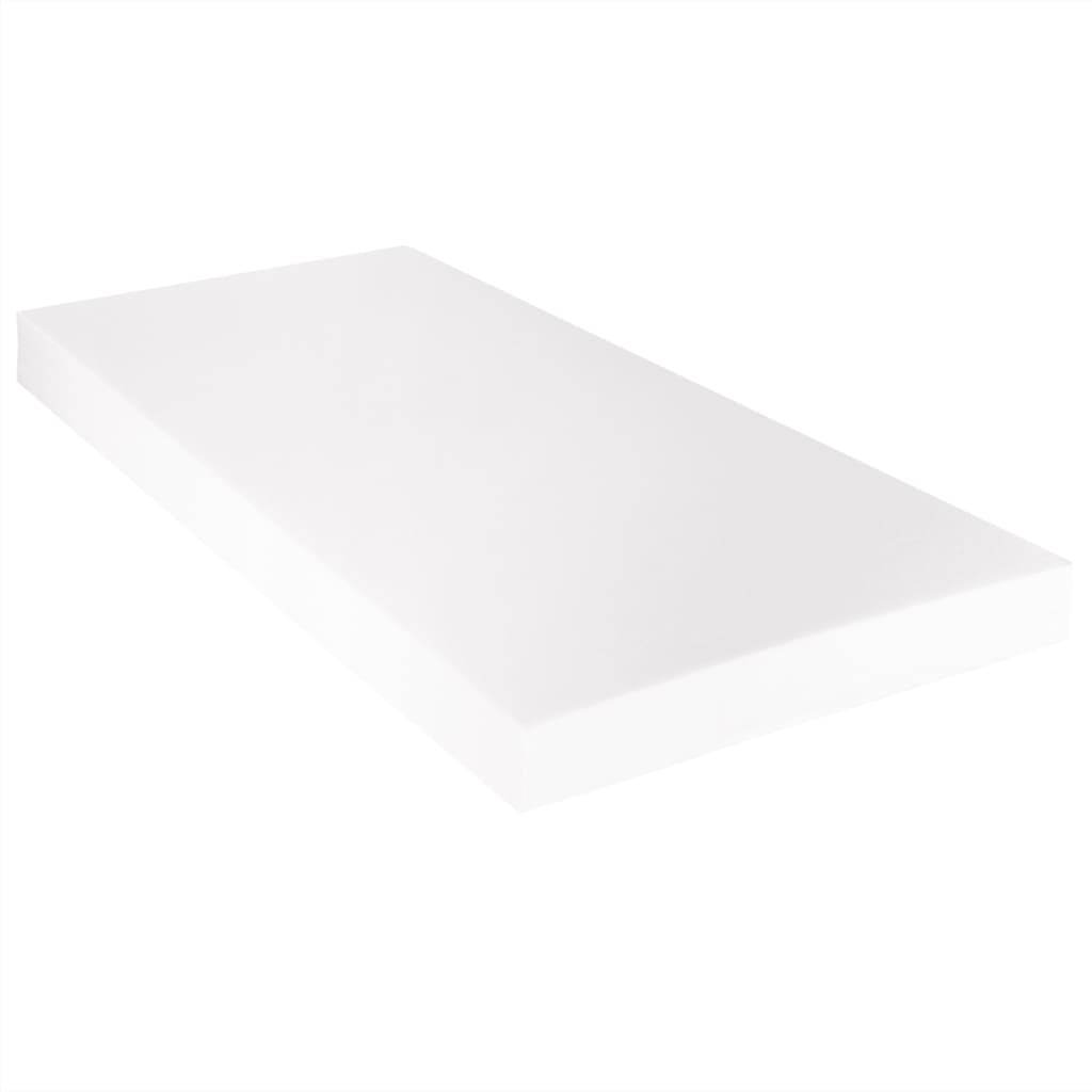 vidaXL Säng med LED och memoryskummadrass mörkgrå säckväv 90x200 cm