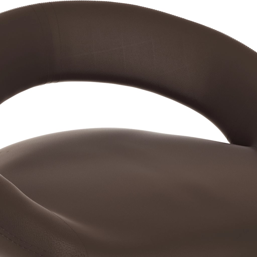 vidaXL Snurrbara matstolar 2 st brun konstläder