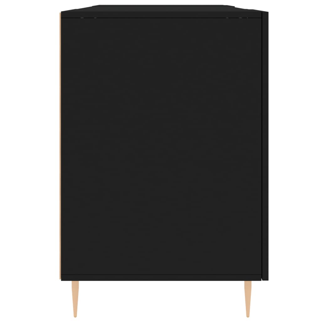 vidaXL Skrivbord svart 140x50x75 cm konstruerat trä