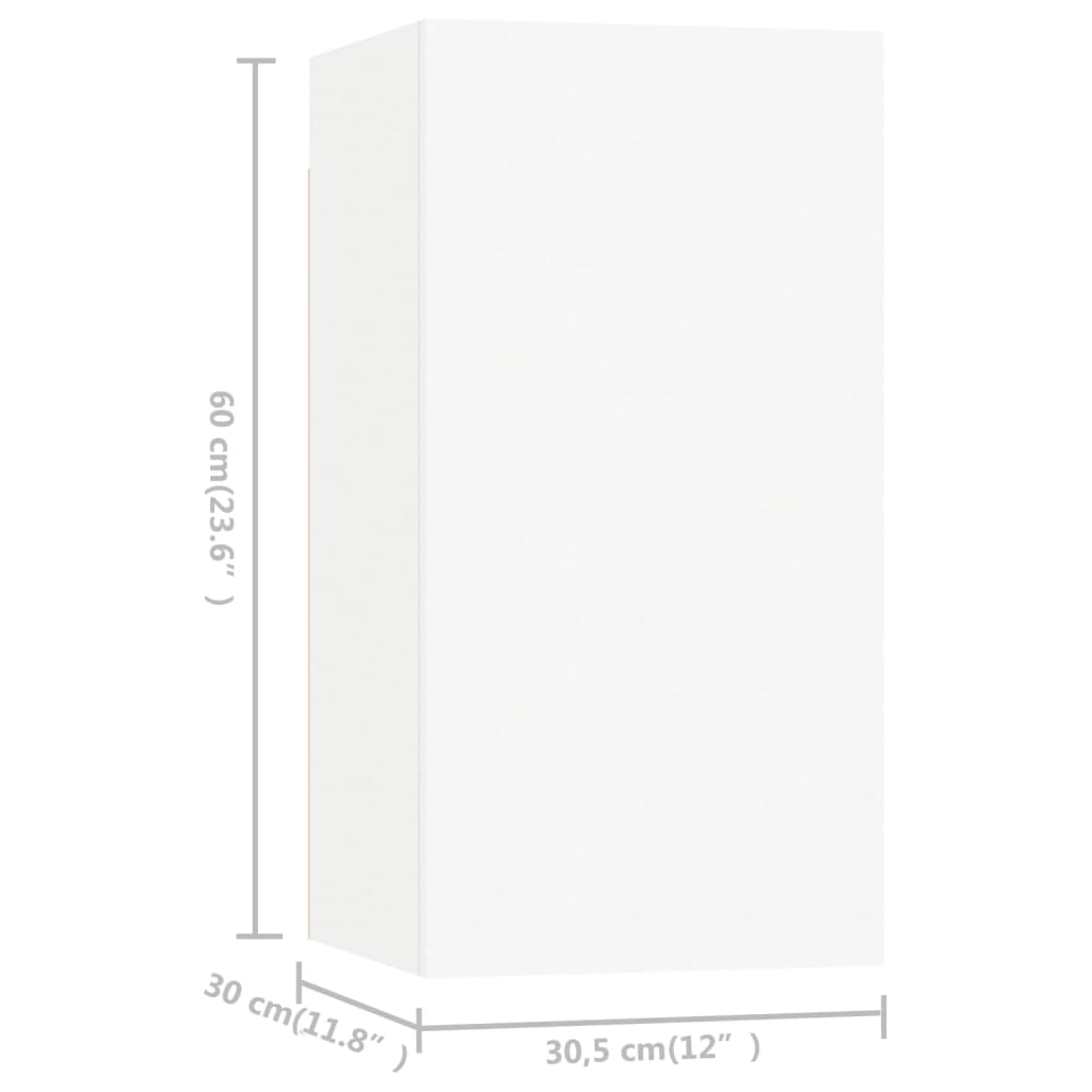 vidaXL TV-skåp 7 st vit 30,5x30x60 cm spånskiva