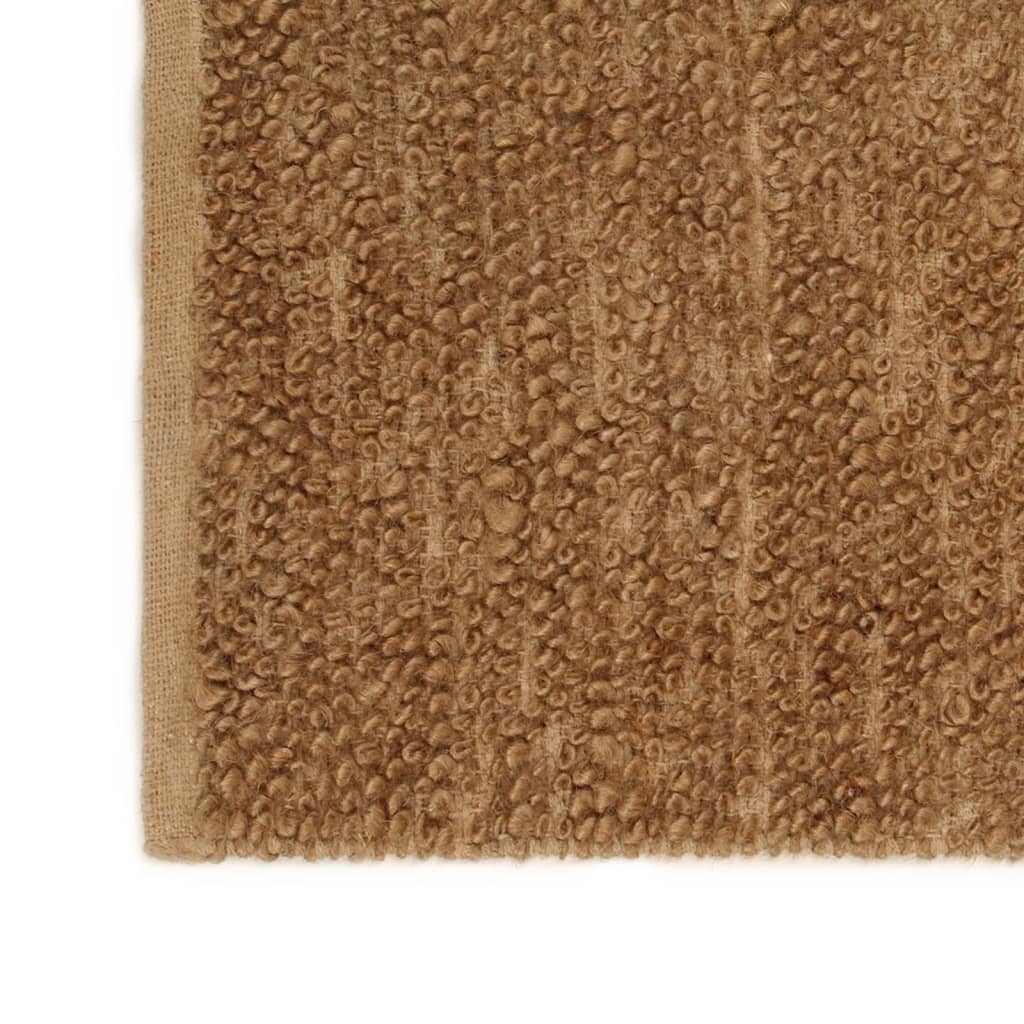 vidaXL Handgjord matta med öglad lugg 160x230 cm jute och bomull
