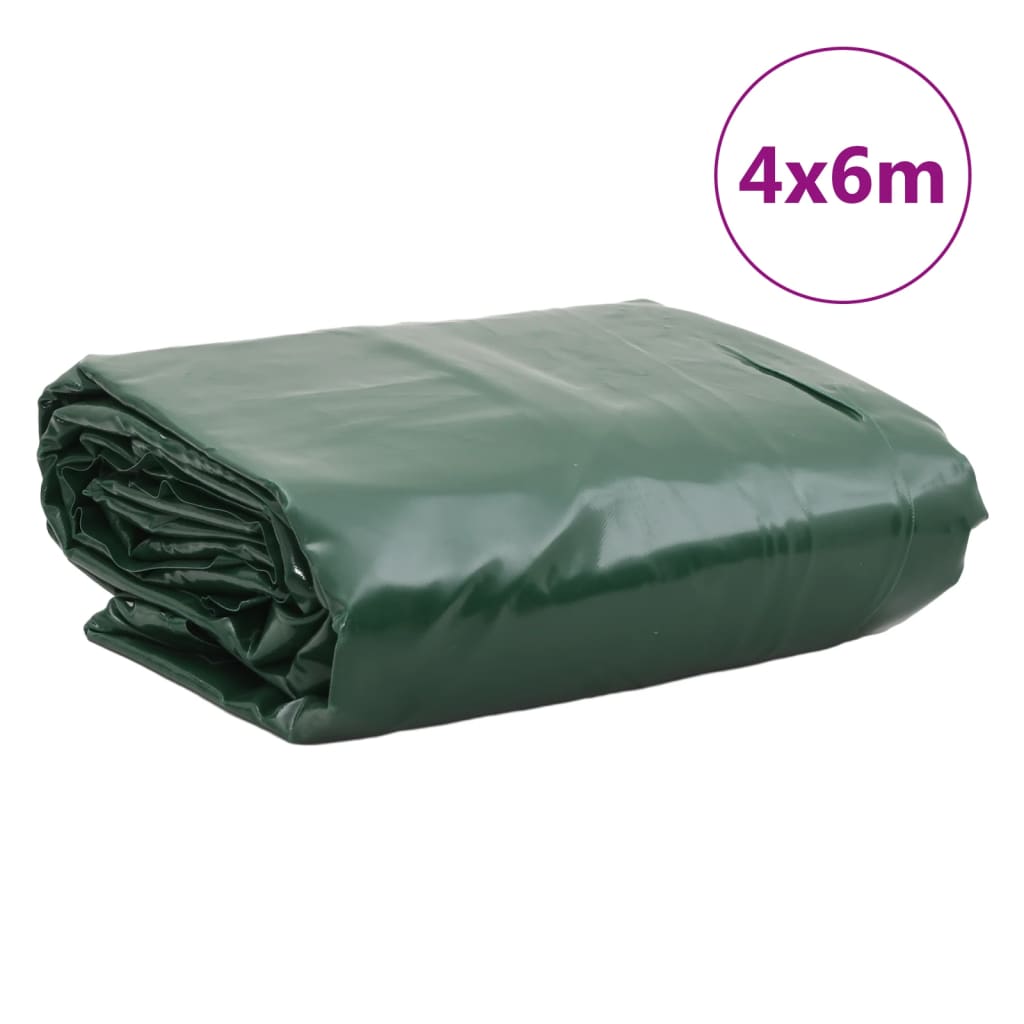 vidaXL Presenning grön 4x6 m 650 g/m²