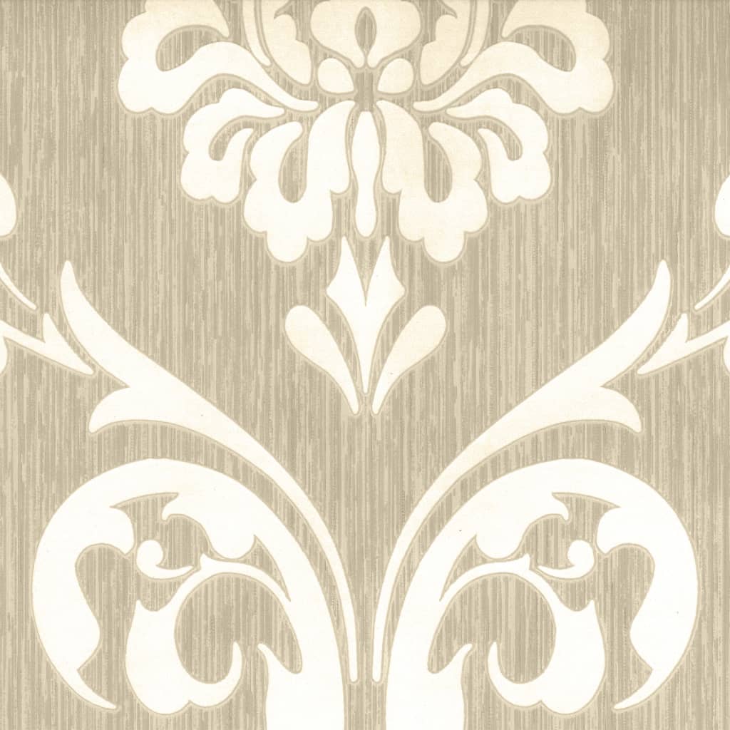 DUTCH WALLCOVERINGS Tapet ornament brun och vit 13110-30