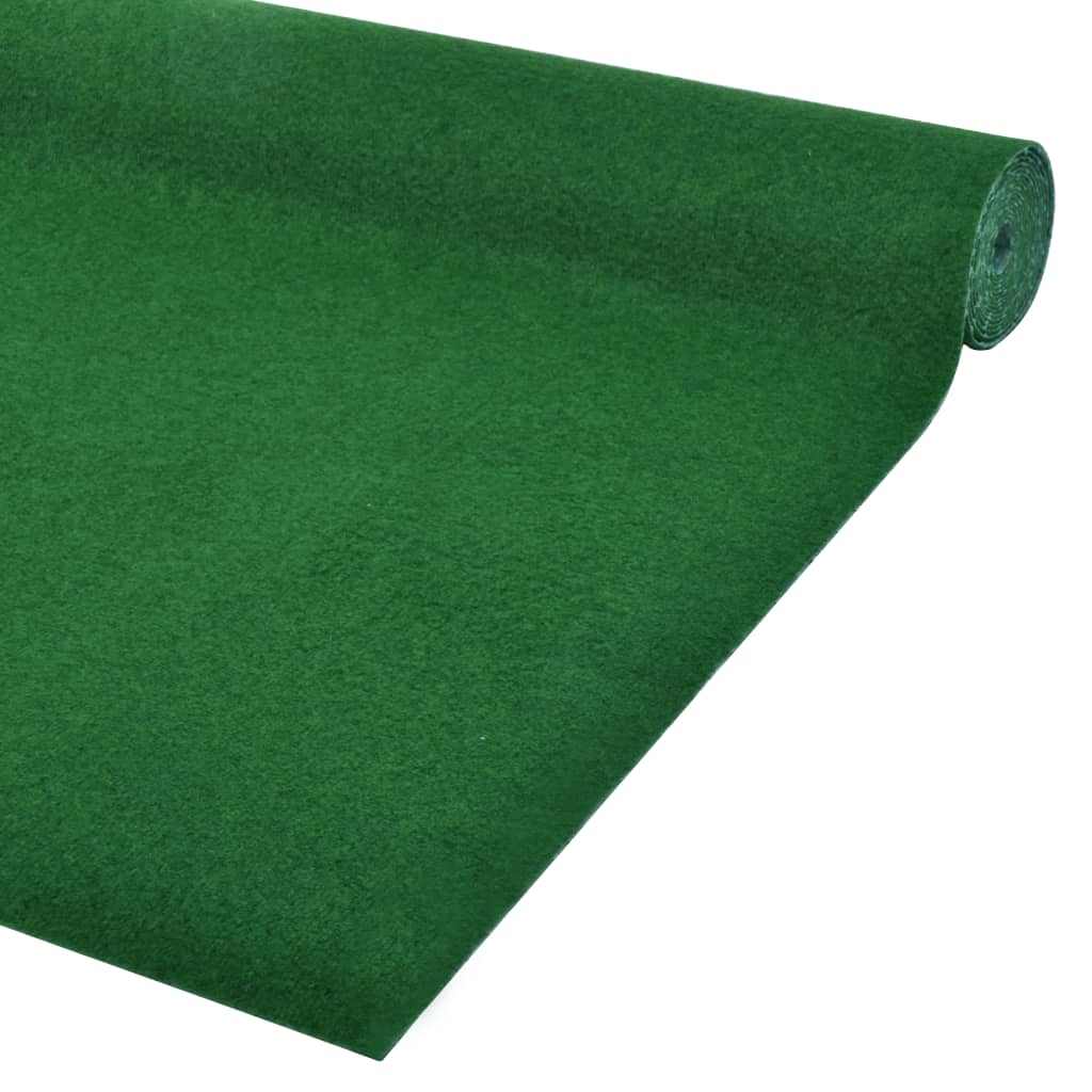 vidaXL Konstgräs med halkskydd PP 10x1,33 m grön