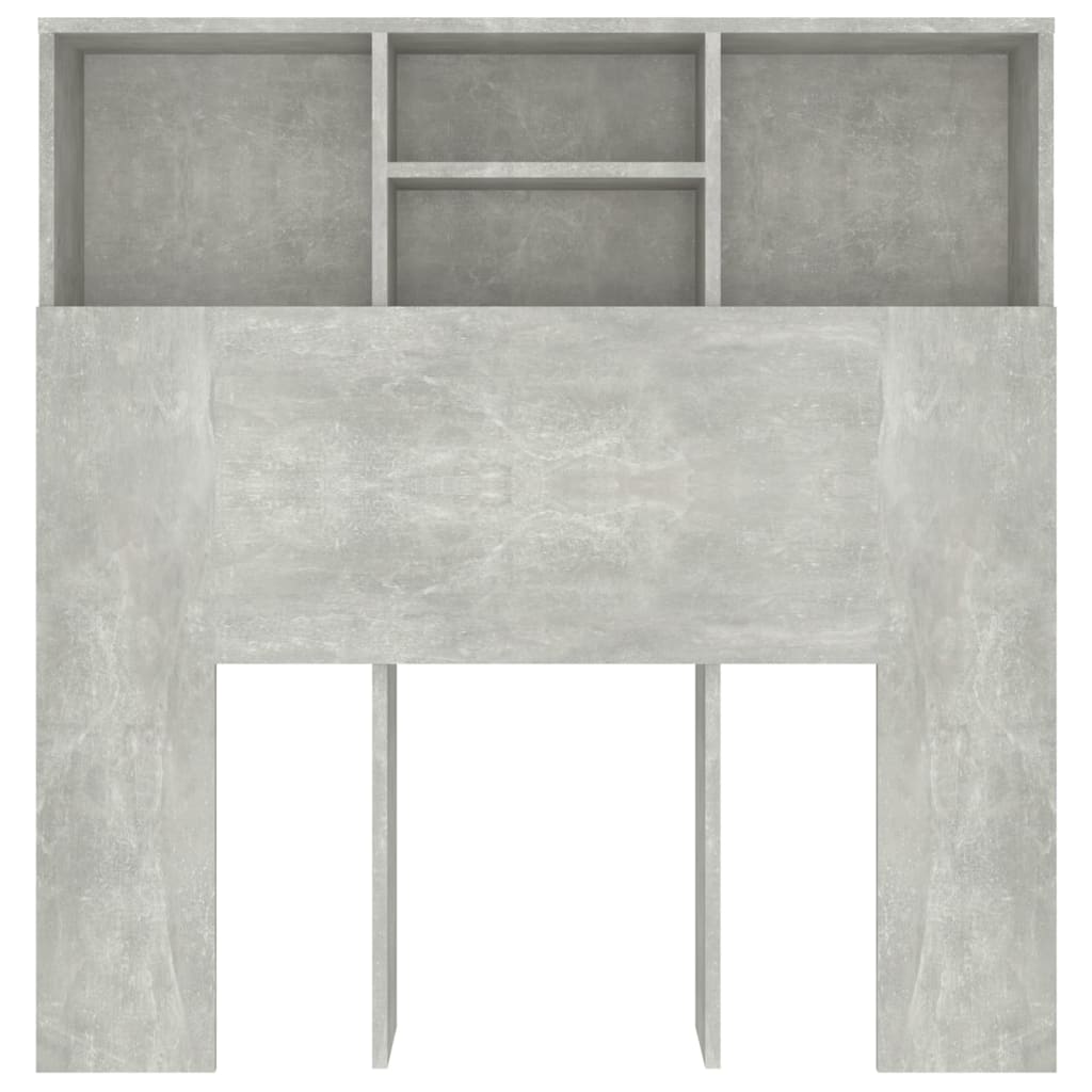 vidaXL Sänggavel med förvaring betonggrå 100x19x103,5 cm