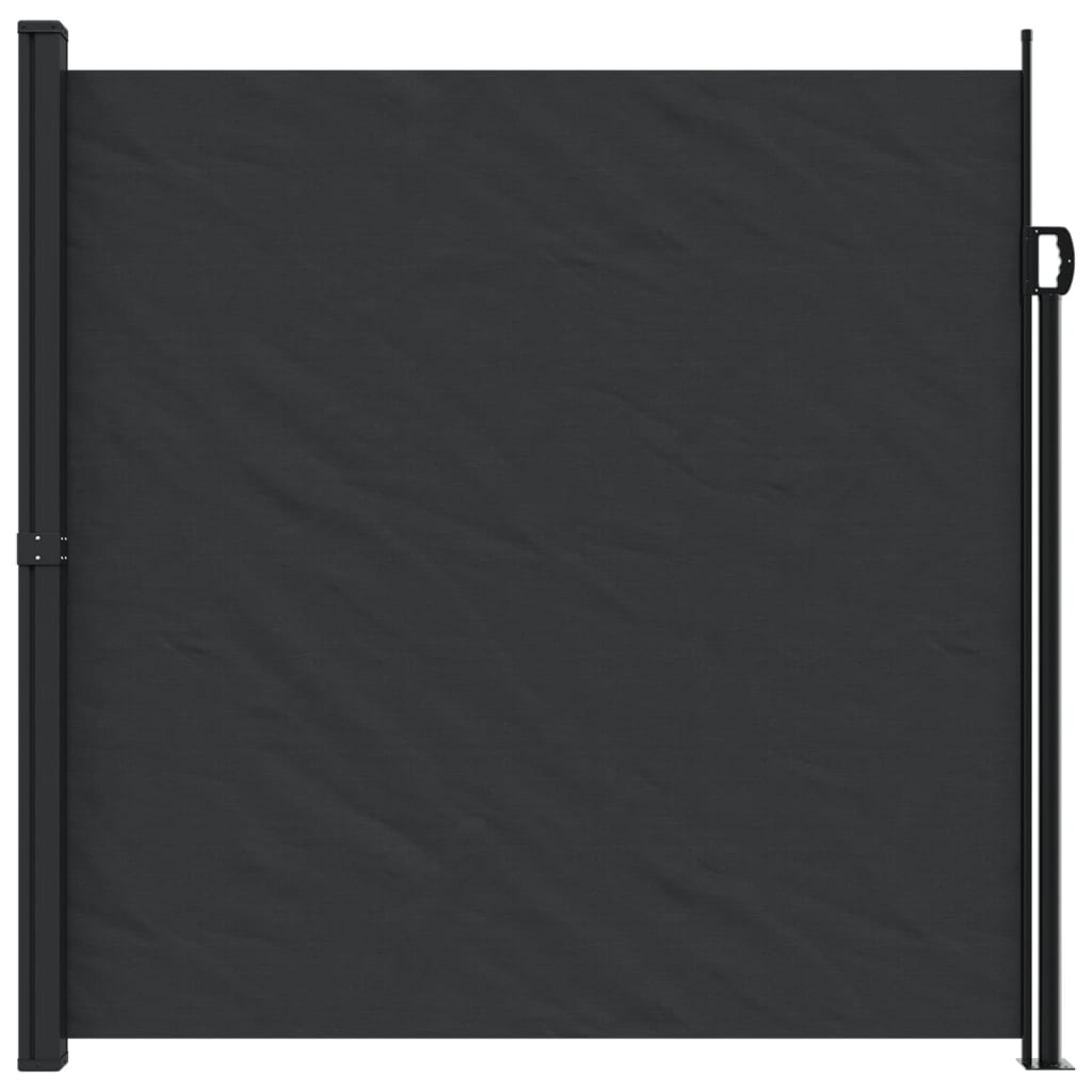 vidaXL Infällbar sidomarkis 200x600 cm svart