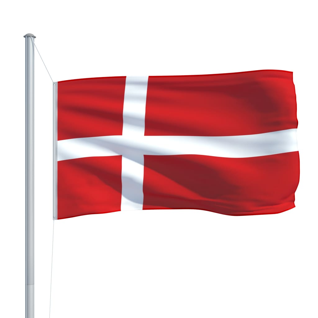 vidaXL Danmarks flagga 90x150 cm