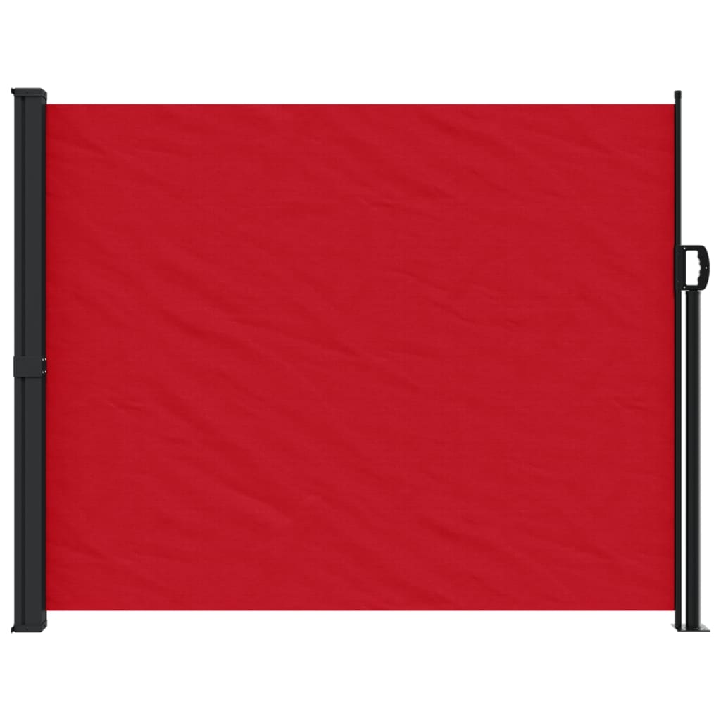 vidaXL Infällbar sidomarkis röd 160x600 cm
