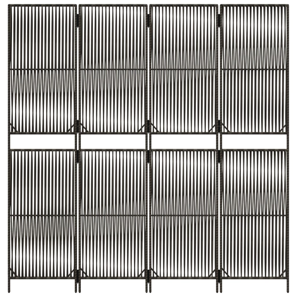 vidaXL Rumsavdelare 4 paneler grå konstrottning