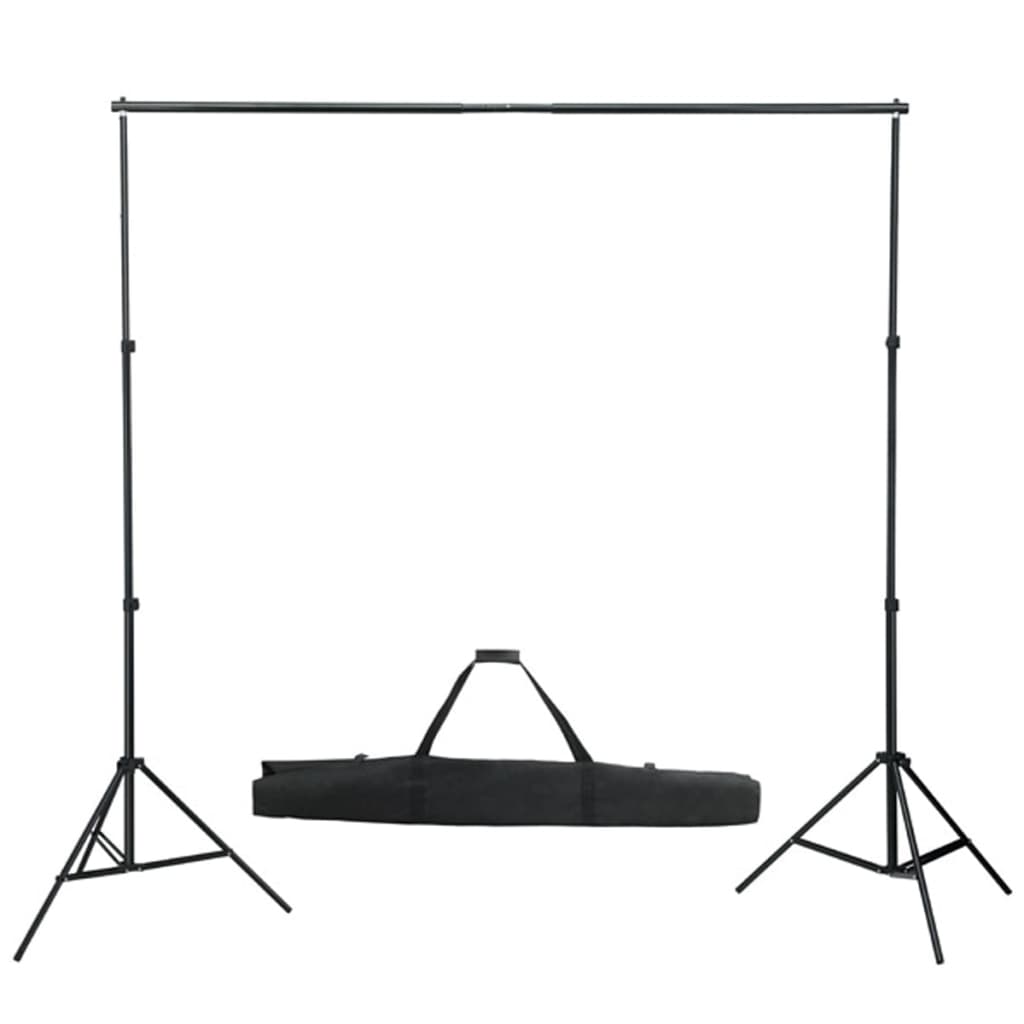vidaXL Stativ och fotobakgrund 600 x 300 cm svart