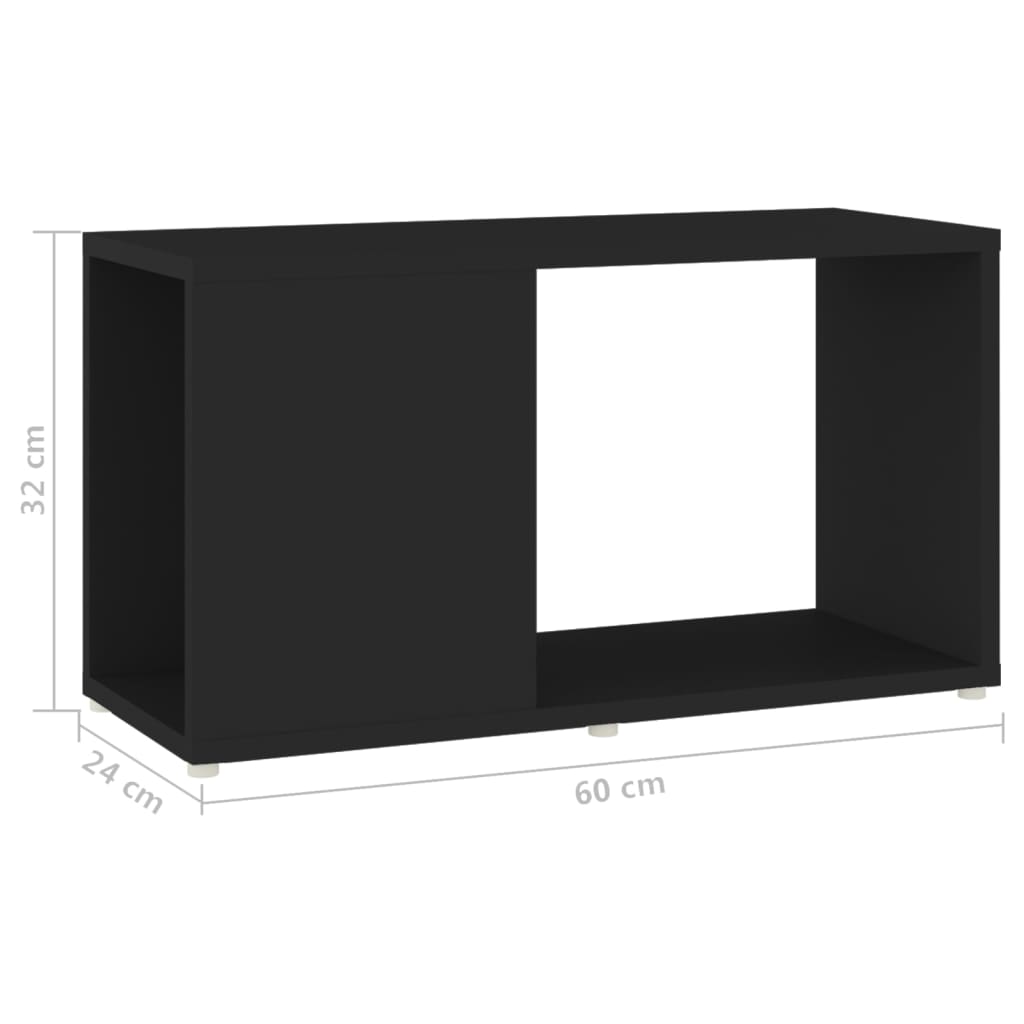 vidaXL TV-bänk svart 60x24x32 cm konstruerat trä
