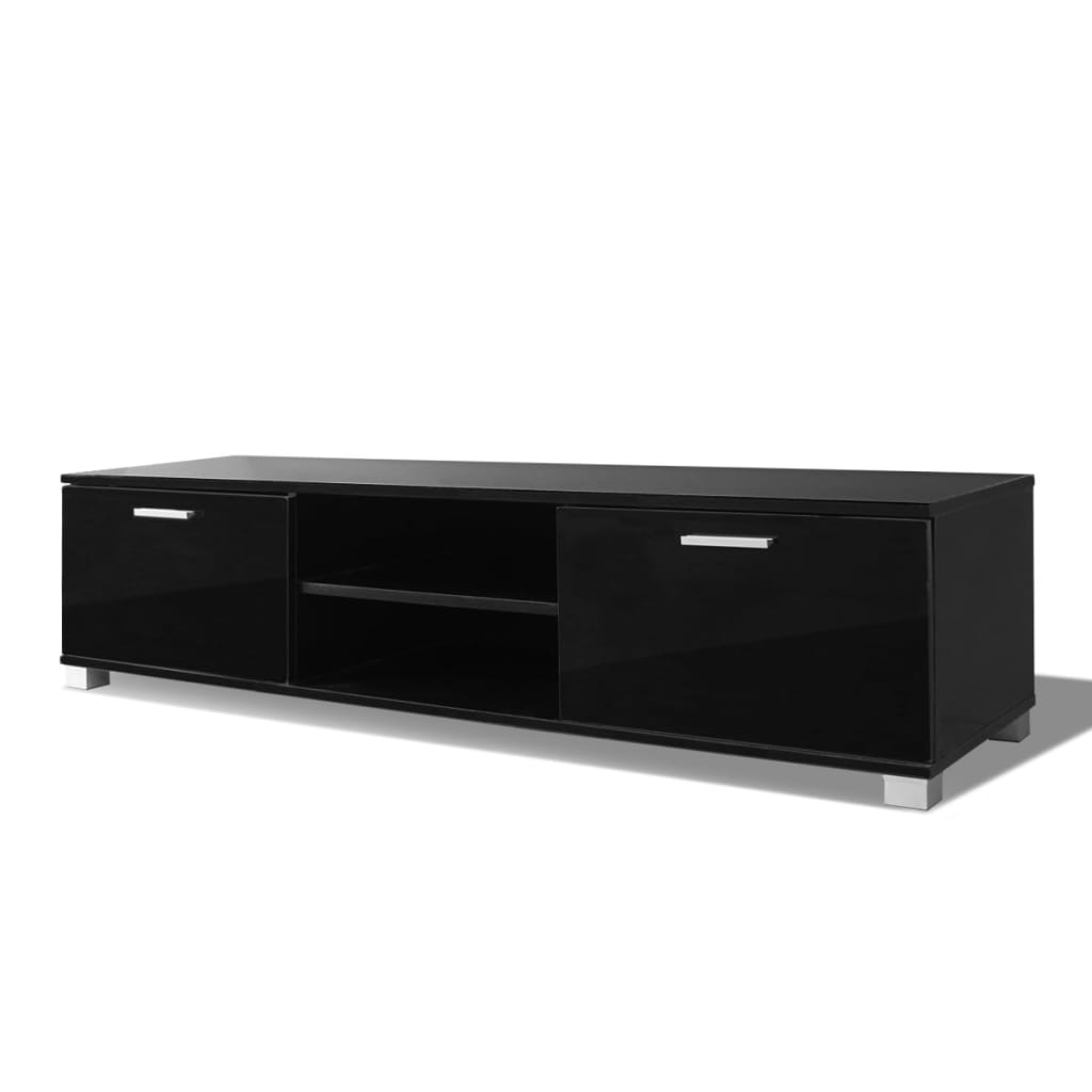 vidaXL TV-bänk högglans svart 140x40,3x34,7 cm