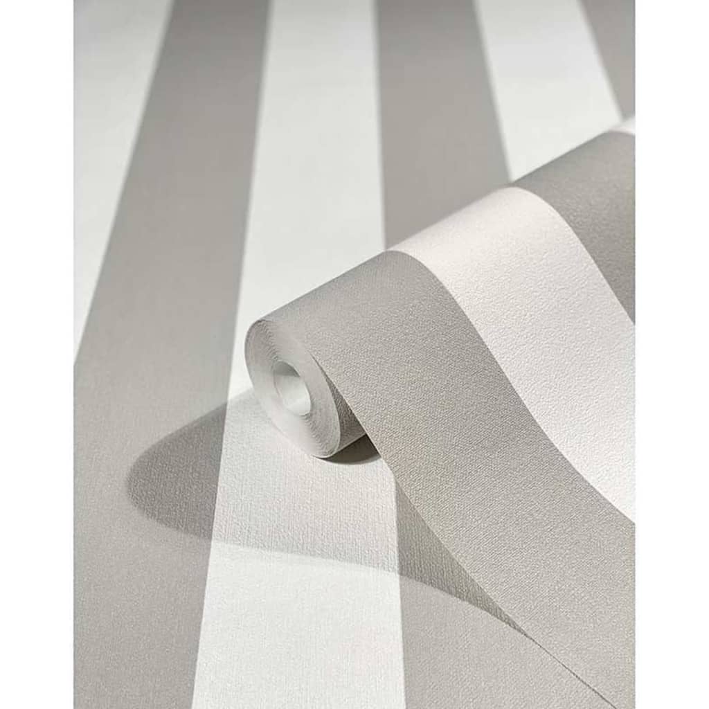 Topchic Tapet Stripes grå och vit