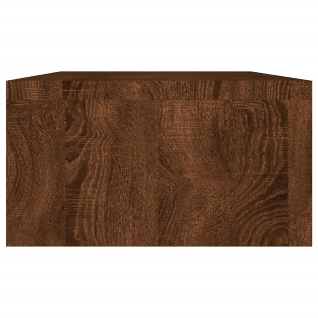 vidaXL Skärmställ brun ek 100x24x13 cm konstruerat trä