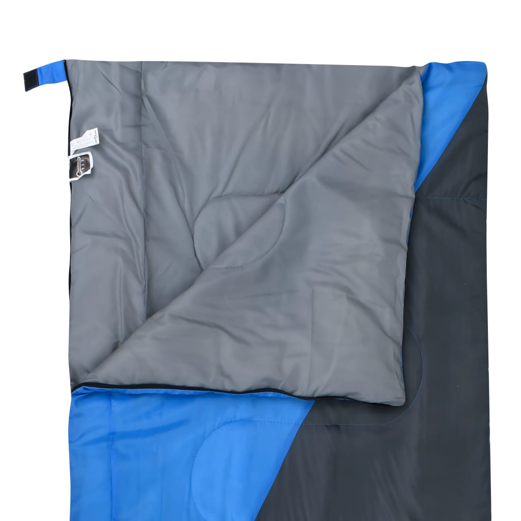 vidaXL Lätta sovsäckar 2 st rektangulär blå 1100 g 10°C