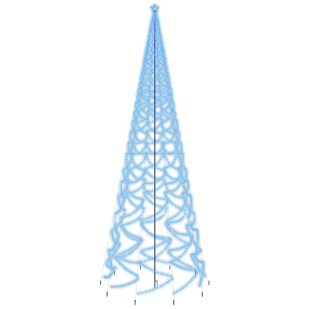vidaXL Julgran med markspett 3000 blåa lysdioder 800 cm