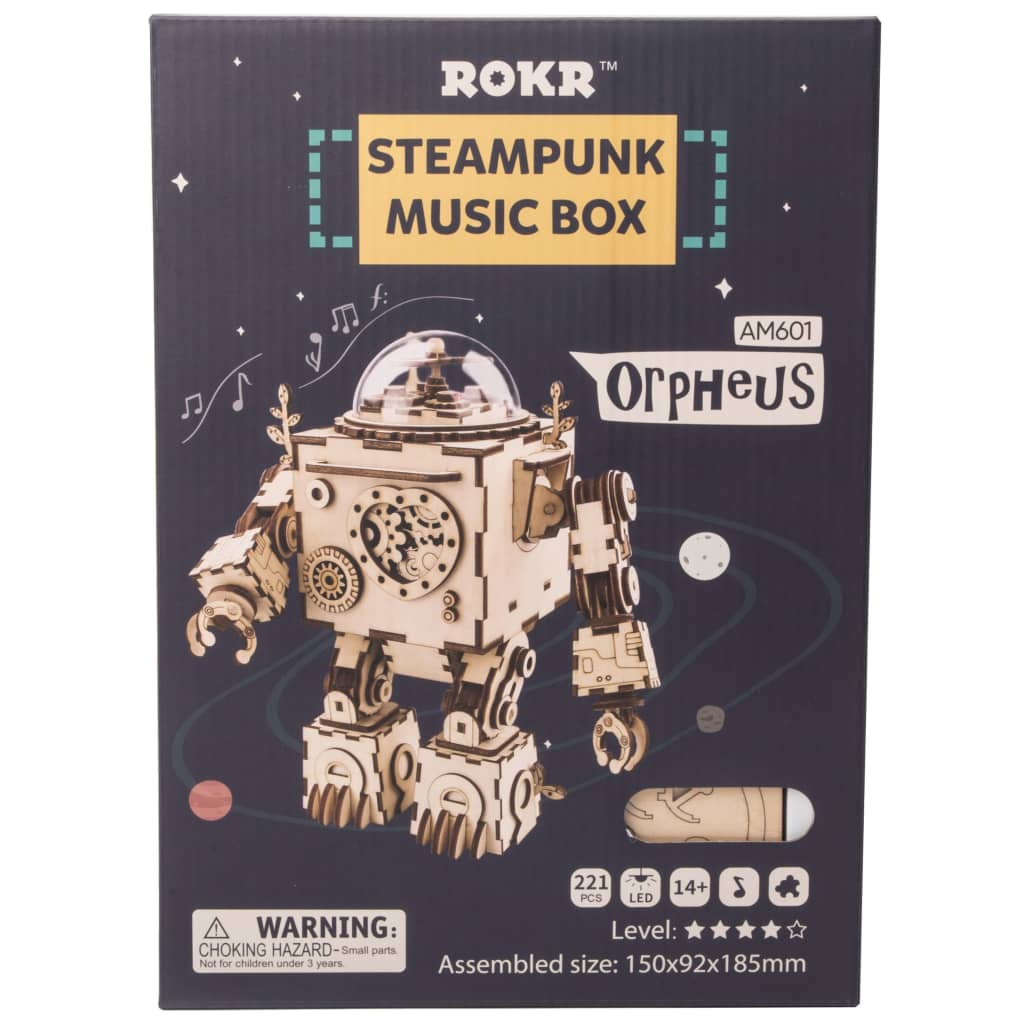 Robotime DIY Musiklåda byggsats Steampunk Orpheus