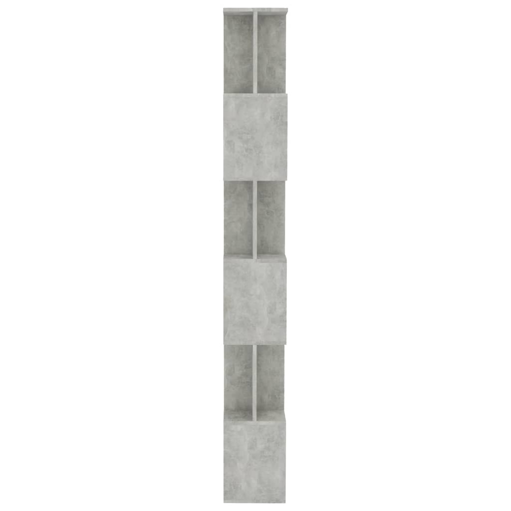 vidaXL Bokhylla/Rumsavdelare betonggrå 80x24x192 cm spånskiva