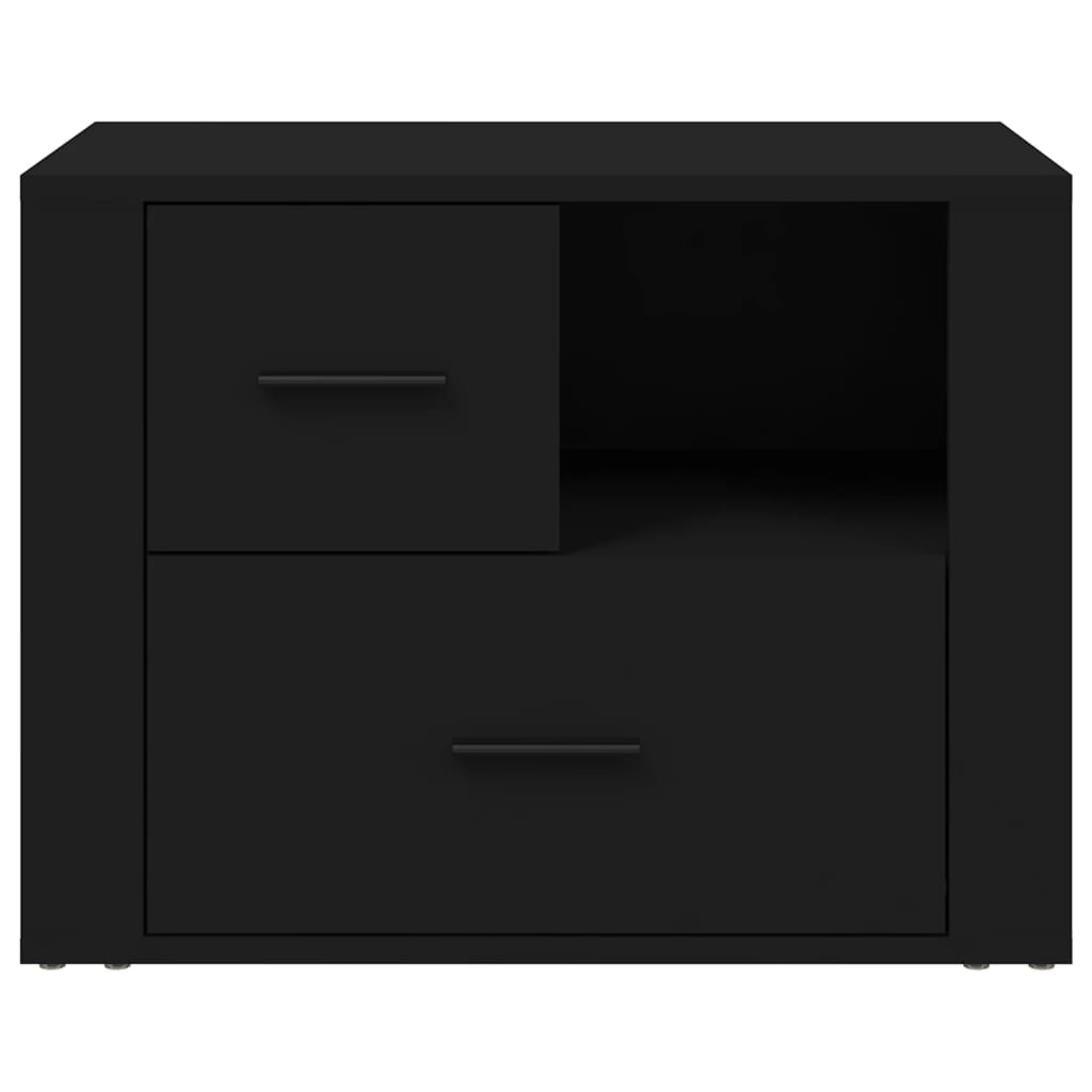 vidaXL Sängbord svart 60x36x45 cm konstruerat trä