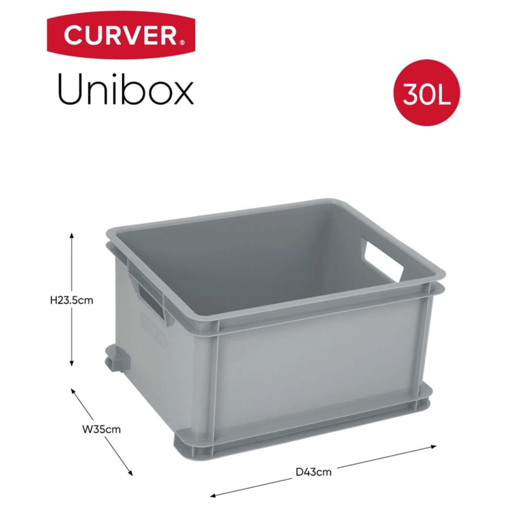 Curver Förvaringslåda Unibox L 30L grå