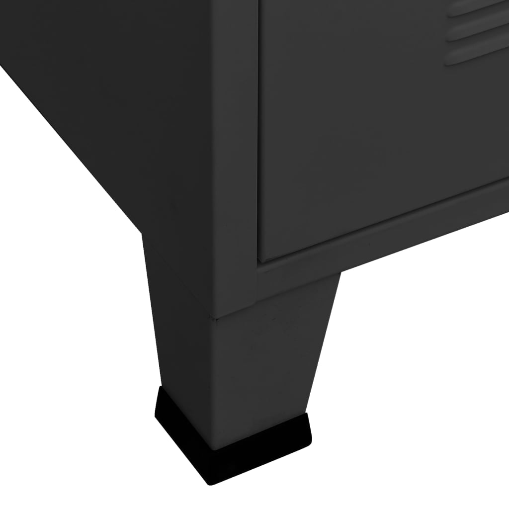 vidaXL Industriell tv-bänk svart 105x35x42 cm metall